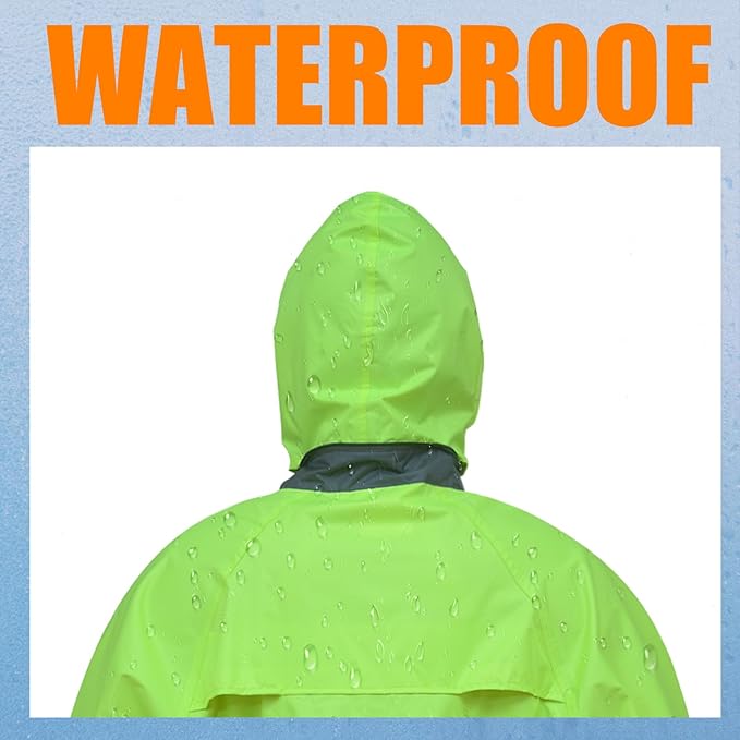 RainRider Rain Jacket Pants Suits for Men Women Waterproof Lightweight Rain Gear Workwear