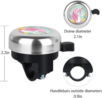 MZELQ Bicycle Bell Cute Clear Sound Adjustable Size Aluminum Bike Accessories Bell Ring for Girls Women Kids Adults