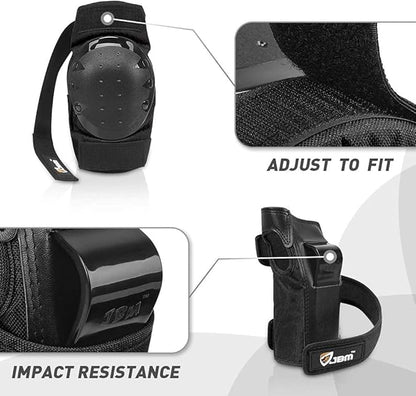 JBM Adult & Kid Skating Protective Gear Set for Beginner to Advanced, Skateboard Helmet Knee and Elbow Pads with Wrist Guards for Inline Roller Skating, Scooter, Skateboarding