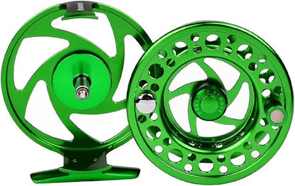 Fly Fishing Reel Fly Reels - Large Arbor CNC-Machined Aluminum Alloy Body Light Weight 5/7, 7/9, 9/10 wt (Black, Green, Silver/Blue, Gray-Green, Silver-Blue,Gunmetal,Ice Blue,Sapphire Blue)