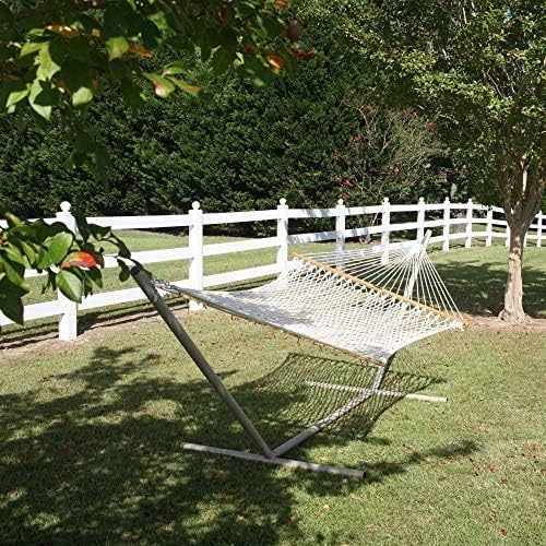 Original Pawleys Island 13OC Original Deluxe Cotton Rope Hammock with Free Extension Chains & Tree Hooks, Handcrafted in The USA, Accommodates 2 People, 450 LB Weight Capacity, 13 ft. x 55 in.