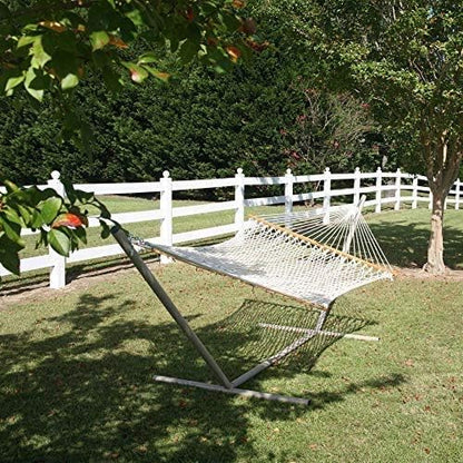 Original Pawleys Island 13OC Original Deluxe Cotton Rope Hammock with Free Extension Chains & Tree Hooks, Handcrafted in The USA, Accommodates 2 People, 450 LB Weight Capacity, 13 ft. x 55 in.