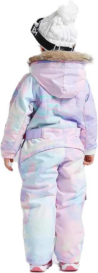 Kids Girls Boys Waterproof Colorful One Piece Snowsuits Coveralls Ski Suits Jackets Winter Jumpsuits