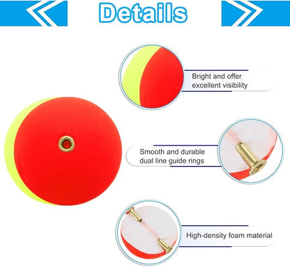 PATIKIL Fishing Bobber, Slip Foam Floats Buoy Rig Stoppers for Crappie Trout Bass Fishing