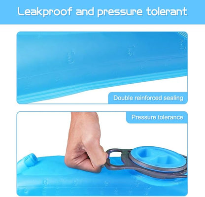 2L Hydration Bladder, BPA Free Water Bladder for Hiking Backpack 2 Liter Military Green Water Storage Bag with Insulated Tube, Hydration Back Pack Replacement for Outdoor Camping Running Cycling