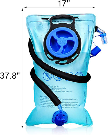 3L 2L 1.5L Hydration Bladder, Upgraded Leak Proof 50OZ/ 70OZ/ 100OZ 3 Liter Water Reservoir for Most Hydration Pack Replacement with Quick Release Insulated Tube & Auto Shut-Off Valve Outdoor