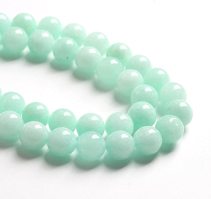 6MM 60PCS Natural Stone Amazonite Chalcedony Loose Beads for Jewelry Making DIY Bracelet Necklace 1 Strand