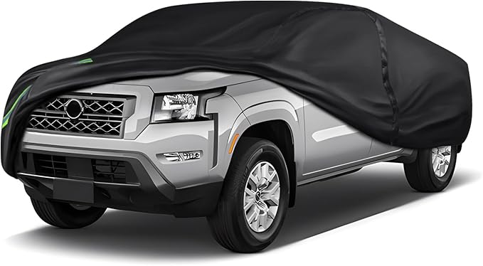 16-Layer 600D Heavy Duty Universal Full Car Cover for Outdoor & Indoor Use - All Weather Sun UV Rain Snow Dust Proof, Waterproof Scratch Resistant,Fits Pickup Body Length 198"-220"/16.5-18.3 ft