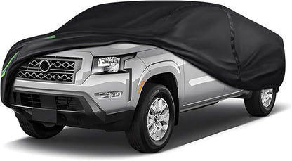 16-Layer 600D Heavy Duty Universal Full Car Cover for Outdoor & Indoor Use - All Weather Sun UV Rain Snow Dust Proof, Waterproof Scratch Resistant,Fits Pickup Body Length 198"-220"/16.5-18.3 ft