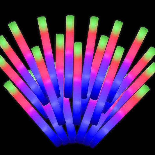Foam glow sticks,68pcs Glow stick glow in the dark party supplies Party Favors with 3 Modes Colorful Flashing light up sticks for Wedding party,Birthday kids