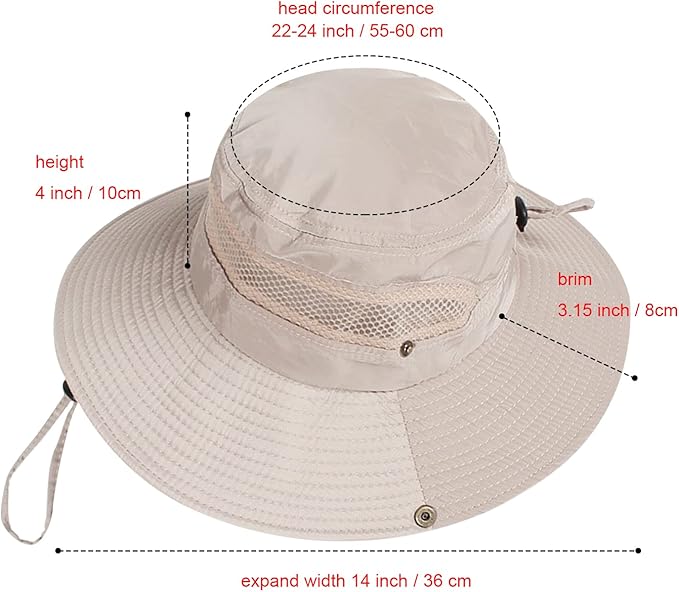 Women Fishing Sun Hat Men Summer UV Protection Bucket Hats Mesh Ventilated Outdoor Hiking Gardening Beach Lawn Hat