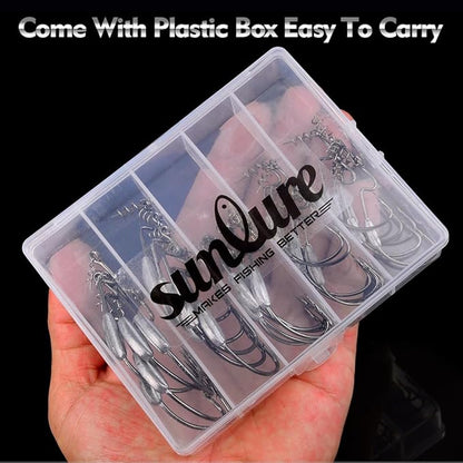 Fishing Hooks for Bass Fishing - 100pcs EWG Offset Worm Hook Texas Rig Hooks for Freshwater Saltwater Size 1/0 2/0 3/0 4/0 5/0 - Soft Lures Worms Plastics Bait Fishing Hook with Tackle Box