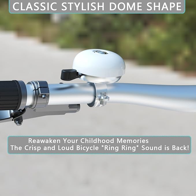 Greallthy Bike Bell Classic Bike Bells for Adults Kids, Bicycle Bell for Handlebars Adult, Loud Sound Beach Cruiser Mountain Bike Bell Accessories.