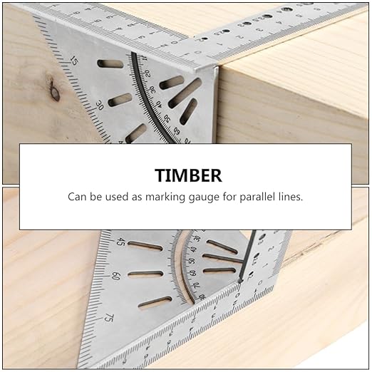 Stainless Steel Woodworking Ruler for Carpentry Marking and Measuring Angle Tool for Precise Cutting and Layout Practical Carpenter Level and Marking Gauge
