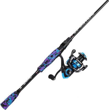 Sougayilang Fishing Rod and Reel Combo, Stainless Steel Guides Fishing Pole with Spinning Reel Combo for Bass Fishing