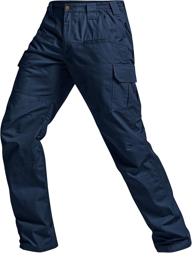 CQR Men's Tactical Pants, Water Resistant Ripstop Cargo Pants, Lightweight EDC Work Hiking Pants, Outdoor Apparel