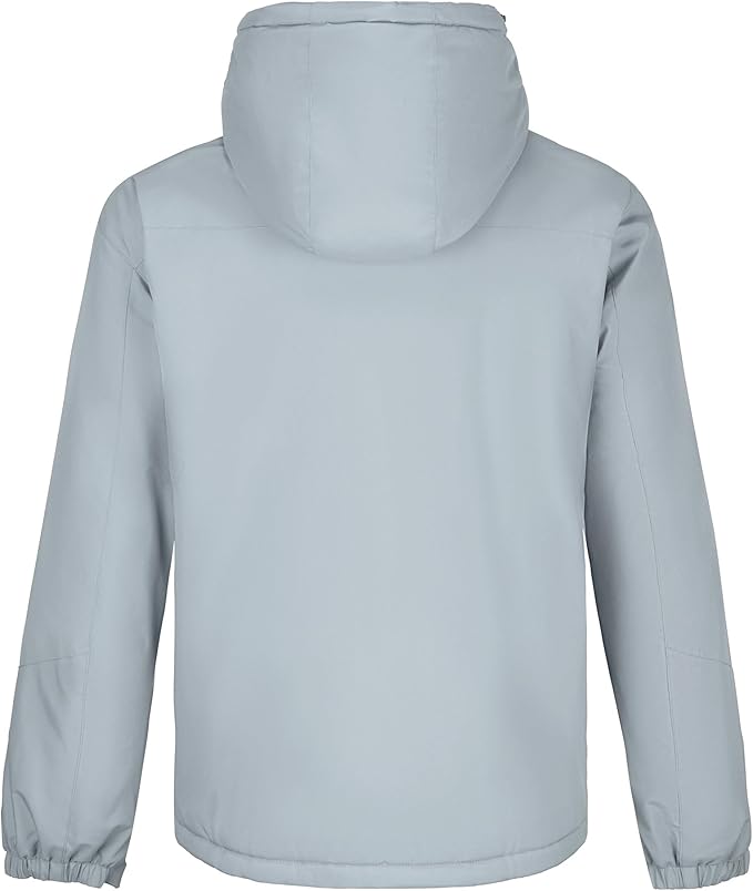 CAMELSPORTS Mens Winter Jacket Waterproof Warm Snow Ski Jackets Faux Fur Fleece Rain Coats with Removable Hood