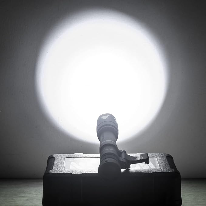 NOBUHIRO M600C 800 Lumens Tactical Flashlight, with Replaceable Mounting Rotating Base, Suitable for 20mm Picatinny & Mlok/Keymod Rail, Include with Remote Pressure & Push Button Switch (M600C)