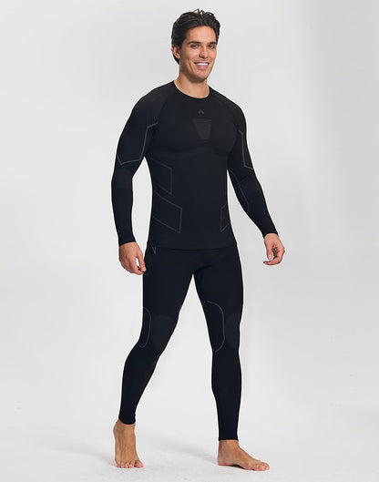 Pioneer Camp Thermal Underwear for Men Long Johns Quick Drying Top and Bottom Set Warm Base Layer Mens Cold Weather Skiing