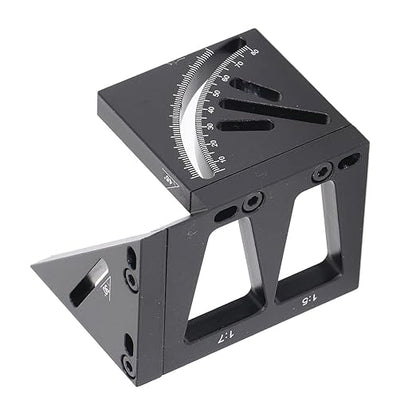 3D Woodworking Square Aluminum Alloy Multi Angle Measuring Ruler 45 90 Degree Carpenter Square Protractor