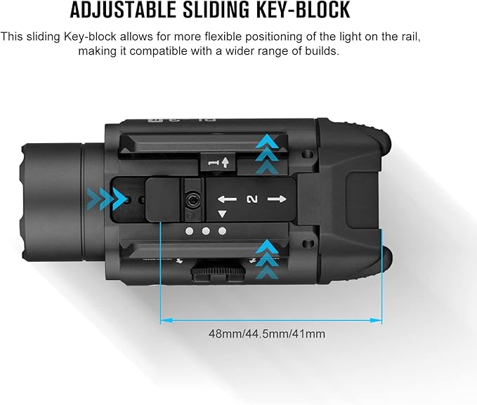 OLIGHT PL-3R Valkyrie Rechargeable Tactical Light, 1500 Lumens Rail-Mounted Weaponlight, LED Flashlight with Built-in Battery, Rail Locating Keys for 1913 Picatinny, GL Style