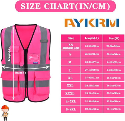 A-SAFETY High Visibility Reflective Safety Vest Customize Logo (XS-8XL)