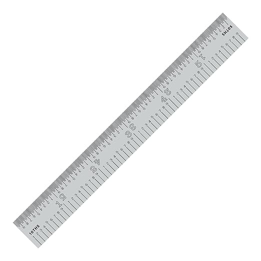 PEC Tools 6" x 150mm Steel Rule, Decimal/Metric Machinist Ruler with Markings 1/10", 1/50", 1/2mm, 1mm, 1/25" Thick X 3/4" Wide, High-Carbon Steel, Satin Chrome Finish, Made in USA