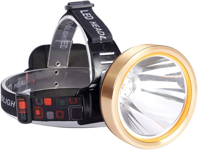 Super Bright Rechargeable Coon Hunting Headlamp, LED Spotlight Head Torch with Power Supply, Waterproof Headlight Flashlight for Outdoor Hunting, Fishing, Hiking, Camping, Night Work