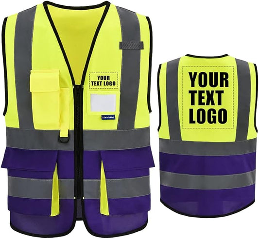 A-SAFETY High Visibility Reflective Safety Vest Customize Logo (XS-8XL)