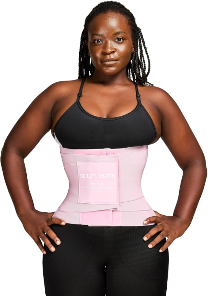 Hourglass Waist Trainer for Women – Adjustable Sweat Band for Stomach, Tummy Control & Workout Waist Trimmer