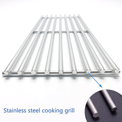 S024 Stainless Steel Grates for Broil King Baron 320, 340, 420, 440, 490 Huntington 2122-64 2122-67 6020-54 6020-57 6020-64 Broil-Mate 7020-54 7020-64 7120-64 Sterling Gas Grill 17-3/8"