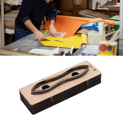 Hyuduo Leather Metal Cutting Die, Alloy Steel and Birch Construction, for DIY Crafts, Wallets, Belts, Compatible with Multiple Materials