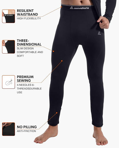 CL convallaria Thermal Underwear Long Johns Set Mens Winter Gift Hunting Gear Sport Base Layer Bottom Top