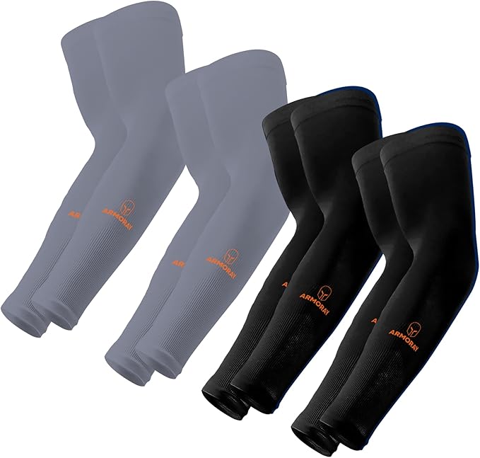 ARMORAY Arm Sleeves for Men or Women - Tattoo Cover Up - Cooling Sports Sleeve for Basketball Golf Football