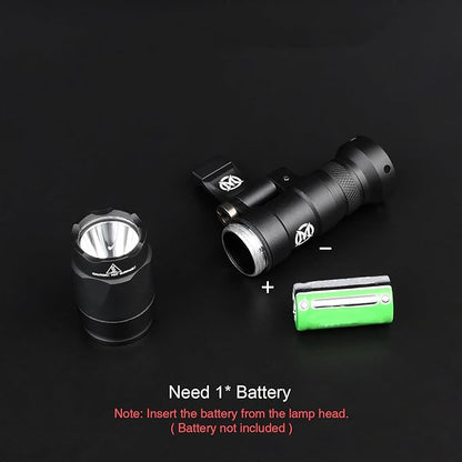 NOBUHIRO M340A 540 Lumens Tactical Flashlight, with Replaceable Mounting Rotating Base, Suitable for 20mm Picatinny & Mlok/Keymod Rail, Include with Remote Pressure & Push Button Switch