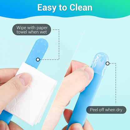 Gartful 6PCS Large Silicone Stir Sticks, Reusable Epoxy Resin Stir Sticks for Resin Mixing, Paint, Making Glitter Tumblers Cups, Arts, Crafts, Facial Mask Stirring Rods, 6.3" Long, Blue