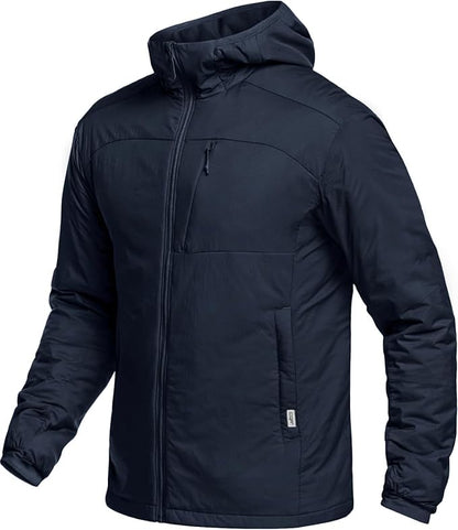 CQR Men's Lightweight Insulated Jacket, Windproof Packable Water Resistant Warm Active Coat for Hiking Work Outdoor Tactical