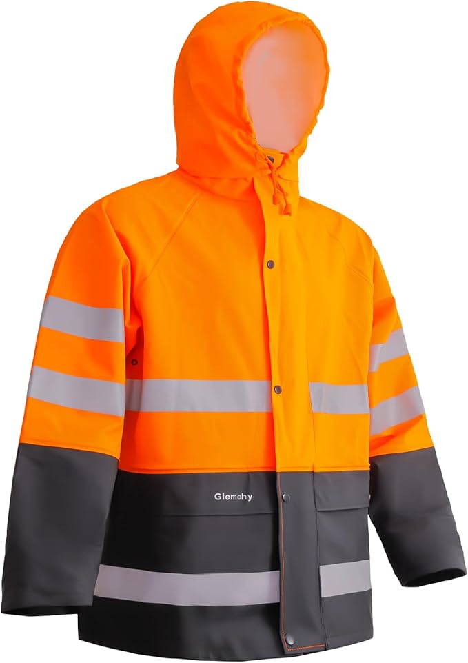 Rain Suit For Men & Women Waterproof Heavy Duty Rain Gear Reflective Jacket for Fishing Outdoor Work Raincoats