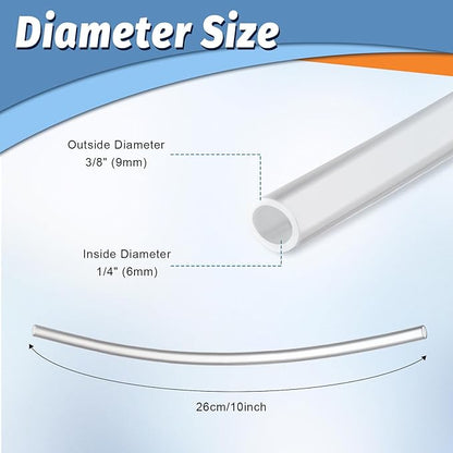 4 Pcs Foam Straws, 2 Pcs Foam Tube Suits Stainless Steel Filter Balls 10.2 Inch Cutting Transparent Straws Suitable for High Power Lance Filter Connections, Car Wash, Lance Tube