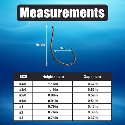 Reaction Tackle Dropshot Hooks – Split Shot or Drop Shot Fishing Hooks for Bass, Walleye & More (50-Pack)