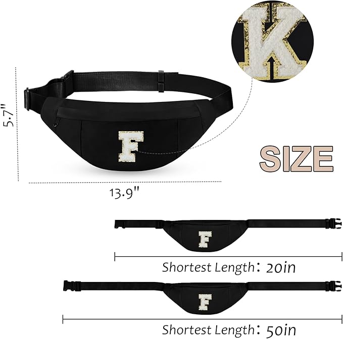 MAXTOP Large Crossbody Fanny Pack with 4-Zipper Pockets,Gifts for Enjoy Sports Festival Workout Traveling Running Casual Hands-Free Wallets Waist Pack Phone Bag Carrying All Phones