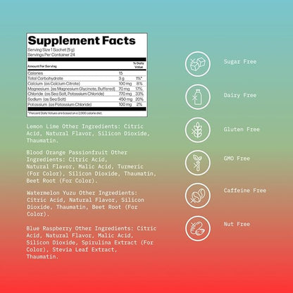 Mikra Hydrate Electrolytes Powder Packets - Variety Pack, Sugar Free Hydration Powder Sticks, Naturally Flavored Electrolyte Drink Mix for Needed Hydration Support, Daily Wellness and Workout, 12 Pack