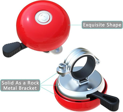 Greallthy Bike Bell Classic Bike Bells for Adults Kids, Bicycle Bell for Handlebars Adult, Loud Sound Beach Cruiser Mountain Bike Bell Accessories.