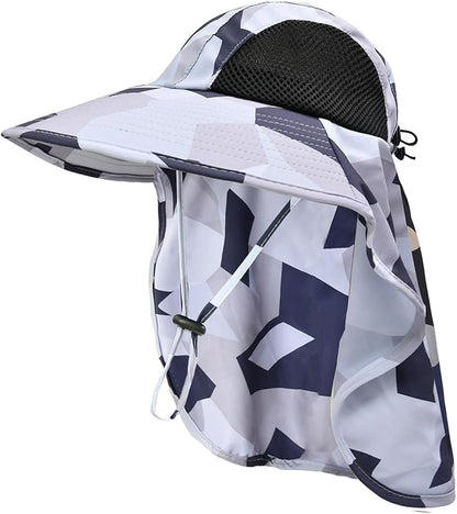 Sun Hat for Men Women with Neck Flap,UPF 50+ UV Protective Hiking Fishing Hats,Wide Brim Sun Hat for Women&Men