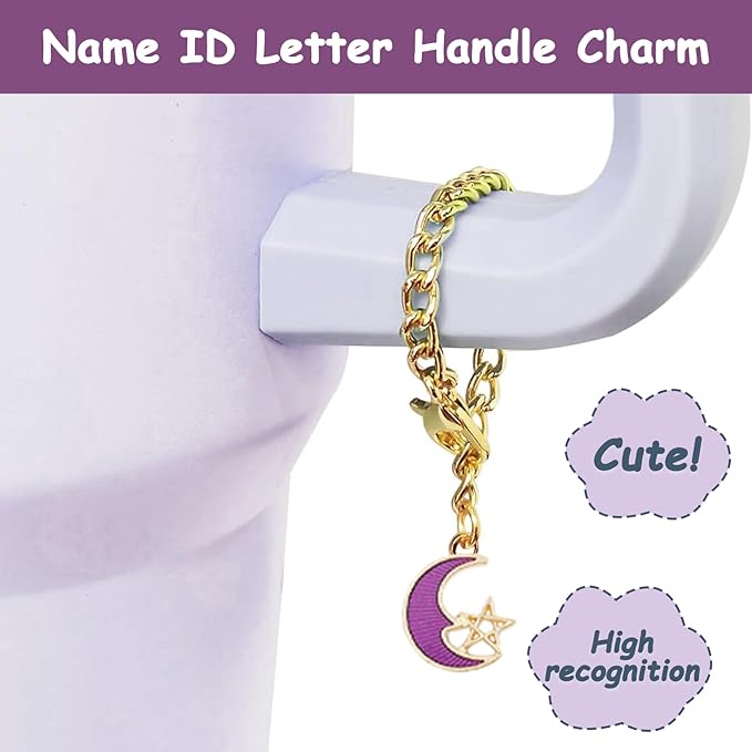 Stanley Cup Accessories Set,Including 2 Pcs 0.4in Straw Cover, 1 Silicone Spill-Proof Stopper Set of 3, 1 Cute Moon Handle Charm, 1 Silicone Boot Fits Stanley 40&30 Oz Tumbler (Plum)