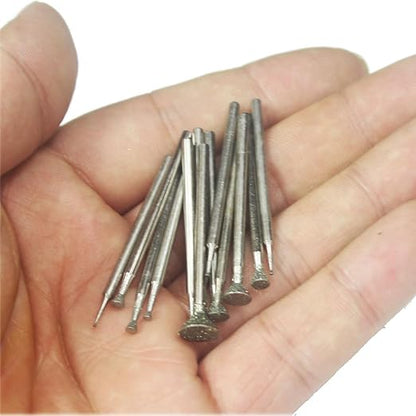 𝐋𝐮𝐨 𝐤𝐞 13 Pcs Triangle Shape Diamond Burr - 3/32'' Shank Diamond Mounted Grinding Burs Stone Carving Bits for Rotary Tools