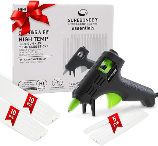 Mini Size 10W High Temperature Glue Gun Kit with 25 Glue Sticks