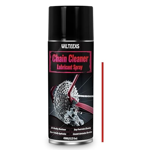 WILTEEXS Chain Cleaner and Lubricant Spray, Chain Lube Bicycle Chain Degreaser, 450ml, All-Weather Maintenance, Deep Penetration Formula