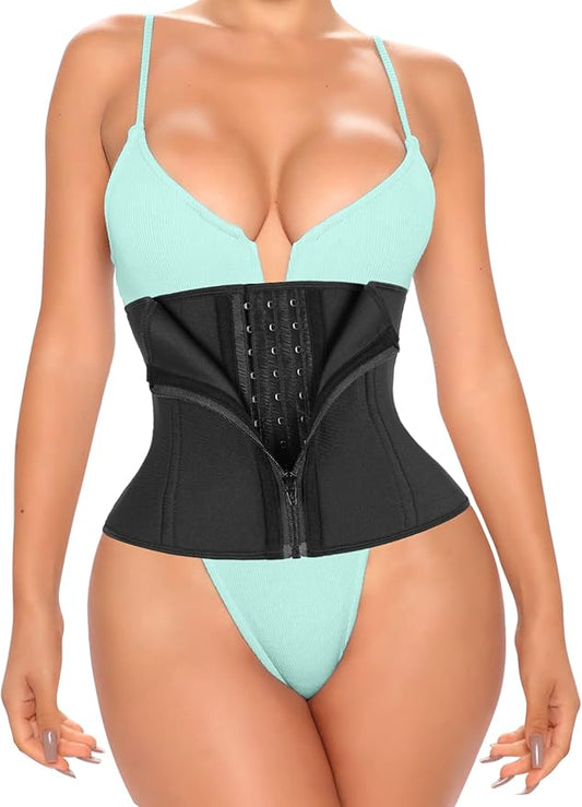 Short Torso Waist Trainer for Women Lower Belly Fat, Workout Fajas Colombianas Waist Cincher Corset