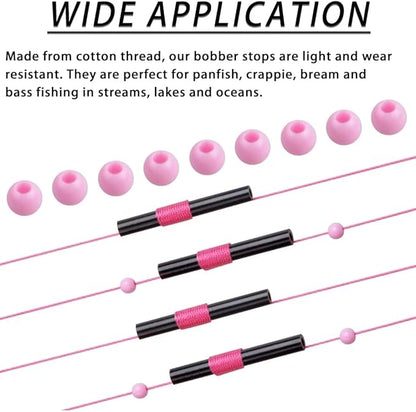 Slip Bobber Stop for Fishing Line,Float Bobber Stops&Fishing Beads